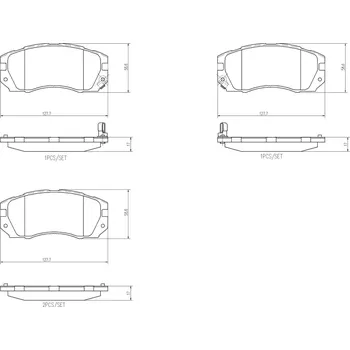 Brzdová destička klocki ham. IMPREZA 94-00 ..