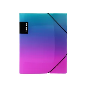 Spisové desky A4 OMBRE s gumou - růžová