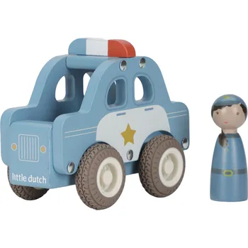 Hračka pro nejmenší Little Dutch Policejní auto dřevěné