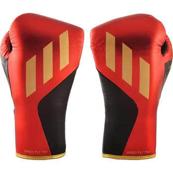 Boxerské rukavice Boxerské rukavice Adidas Speed Tilt 750 - červeno/černo/zlaté - SPD750FG40900 Velikosti: 8 oz