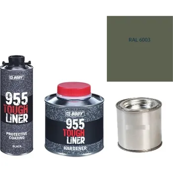 Autolak HB BODY 955 RAPTOR tough liner - 2k polyuretan textura set/báze + tužidlo + barva /RAL 6003 900ml