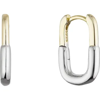 Náušnice Stříbrné náušnice hranaté oválky 61151