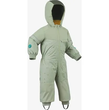 Kojenecká kombinéza WEDZE Dětská lyžařská kombinéza nastavitelná 1–5 let 500 Toddler 73–81cm,12–18M ZELENÁ
