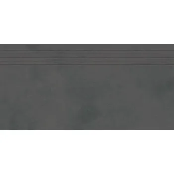 Dlažba Rako Extra DCPSR725 schodovka reliéfní 30x60 černá rekt. 9mm