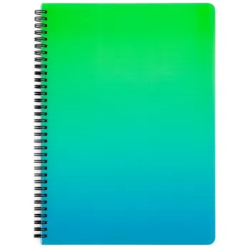 Blok kroužkový OMBRE - A4 / linka / zelená