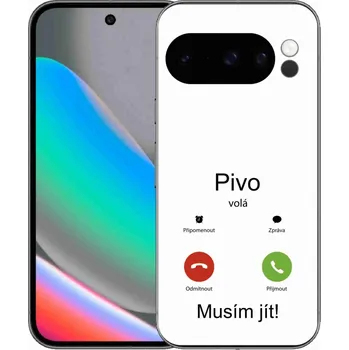 Pouzdro na mobilní telefon Gelový kryt mmCase na Google Pixel 10 Pro - pivo volá bílé pozadí
