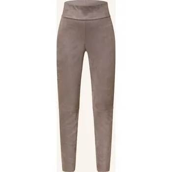 Juvia Dámské Legíny Elena V Koženém Vzhledu, šedá, 36