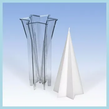Výroba svíčky Polykarbonátová forma Hvězdicový jehlan 100x200 (Forma na výrobu svíček)