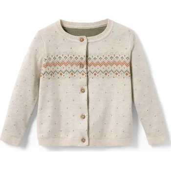 Dívčí svetr 688617 - Tchibo - Dětský pletený svetr - pro ženy - vel. 86/92 - barva: béžová/žakár