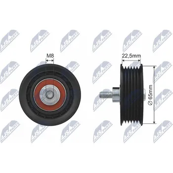 Vratná/vodicí kladka, klínový žebrový řemen NTY RNK-CT-010