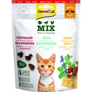 Pamlsek pro kočku 140g GimCat Crunchy Snacks - mix: krocan, kachna, kuřecí