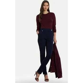 Dámské kalhoty LAUREN RALPH LAUREN Kalhoty z materiálu 200980023002 Tmavomodrá Straight Fit XS
