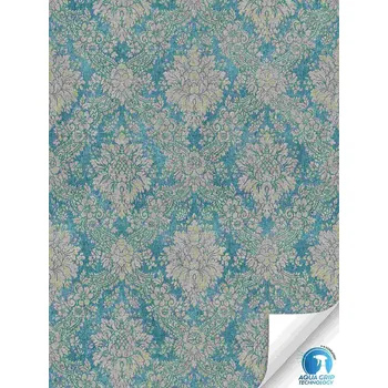 A.S. Création | Vliesová samolepicí tapeta aktivovaná vodou WOW 78492-1 | 0,53 x 10,05 m | modrá, zlatá, šedá, béžová + Modrá, zlatá, šedá, béžová samolepicí vliesová tapeta Aqua Grip 784921 v rozměru 0,53 x 10,05 m