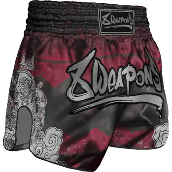 Oblečení pro bojové sporty 8weapons 8 WEAPONS Muay Thai trenýrky Hanuman - černo/červené - 8050050 Velikosti: L