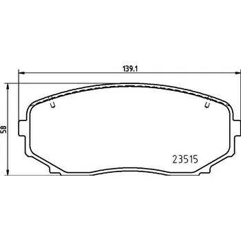 Brzdová destička Sada brzdových destiček, kotoučová brzda HELLA 8DB 355 037-911