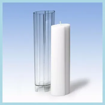 Výroba svíčky Polykarbonátová forma Přesazený ovál (Forma na výrobu svíček)