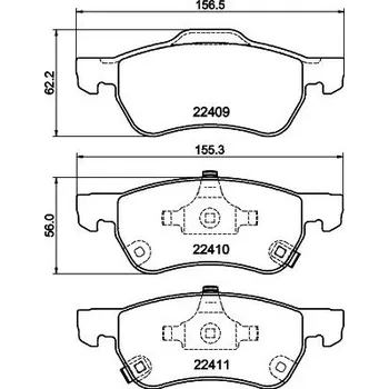 Brzdová destička Sada brzdových destiček, kotoučová brzda BENDIX Braking BPD2489
