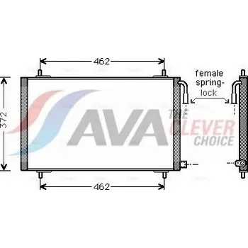 Výparník klimatizace Kondenzátor, klimatizace AVA PE5191