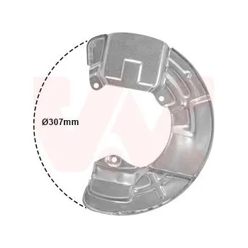Brzdový kotouč Ochranný plech proti rozstřikování, brzdový kotouč VAN WEZEL 5920372