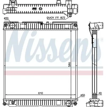 Chladič motoru Chladič, chlazení motoru NISSENS 67224A