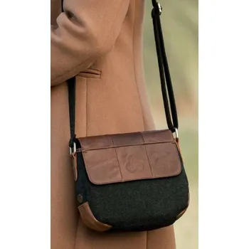 Kabelka Aran Woollen Mills DÁMSKÁ KABELKA, vlna a kůže, Irsko