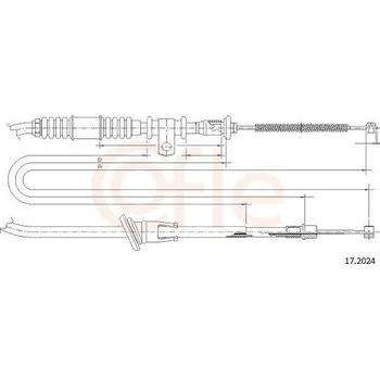 Lanko parkovací brzdy Lanovod parkovací brzdy COFLE 17.2024