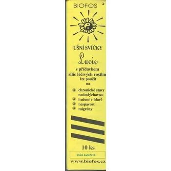 ušní svíčky Lucie, máta, krabička 10 ks ((vydání Biofos xxxx ))