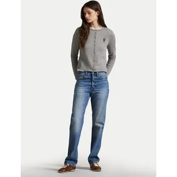 Dámský svetr Polo Ralph Lauren Kardigan 211955298003 Šedá Slim Fit M
