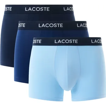 Pánské kraťasy Pánské trenky Lacoste Microfiber Trunks 3-Pack Navy Blue/Methylene-Tropical M