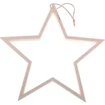 Závěs Hvězda 28cm dřevěná, přírodní