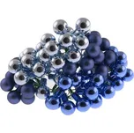 Baňky na drátku 1,5cm, 72ks - modré