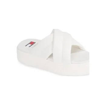 Dámské žabky Nazouváky Tommy Jeans Tjw Lettering Flatform Sandal EN0EN02465 Écru 40