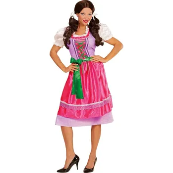Karnevalový kostým Dámský růžový dirndl (oktoberfest) - S