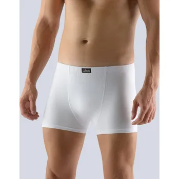 Boxerky Pánské boxerky s kratší nohavičkou, kratší nohavička, šité, jednobarevné 73068P - bílá - 50/52