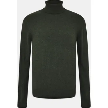 Pánský svetr Jack and Jones Knitted Roll Neck Jumper Kombu Green S