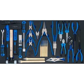 BGS 4793, Vložka do dílenského vozíku XL: sada kladiv, kleští a sekáčů | 28dílná