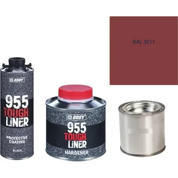 Autolak HB BODY 955 RAPTOR tough liner - 2k polyuretan textura set/báze + tužidlo + barva /RAL 3011 900ml