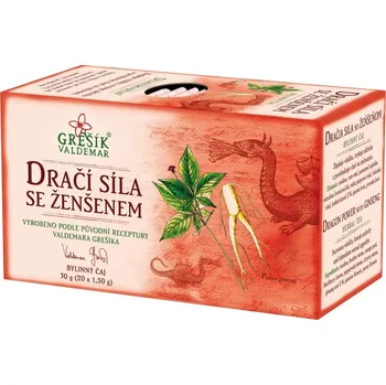 GREŠÍK - NATURA | Grešík DRAČÍ SÍLA SE ŽENŠENEM čaj 20 x 1,5 g