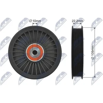 Vratná/vodicí kladka, klínový žebrový řemen NTY RNK-ME-010