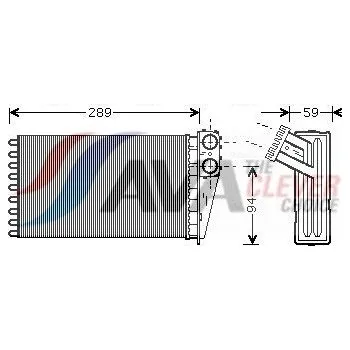 Výměník tepla, vnitřní vytápění AVA COOLING SYSTEMS PEA6227