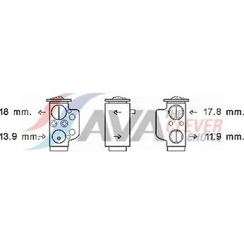 Ventil klimatizace Expanzní ventil, klimatizace AVA COOLING SYSTEMS VN1367