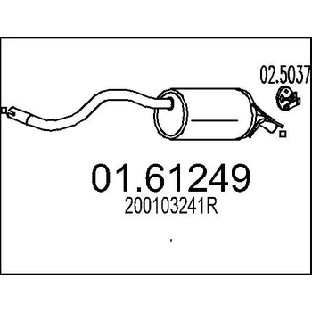 Tlumič výfuku Koncový tlumič výfuku MTS 01.61249