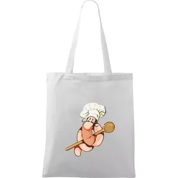 Žížala kuchař (Alexis Citrine) - Taška bavlněná - 42 x 38 cm ( Bílá )