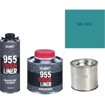 Autolak HB BODY 955 RAPTOR tough liner - 2k polyuretan textura set/báze + tužidlo + barva /RAL 5018 900ml