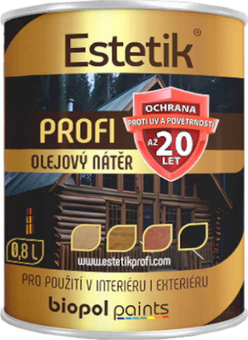 Olej na dřevo Estetik Profi - 3 L - teak