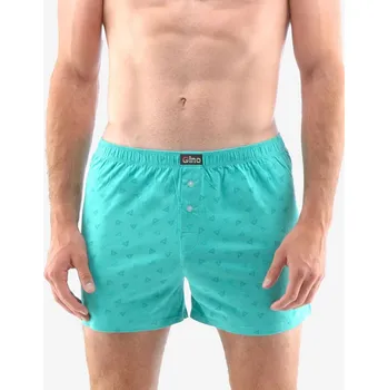 Trenýrky Pánské trenky volné, šité, s potiskem 75185P - peprmint šalvěj - 50/52