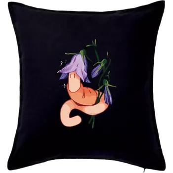 Polštář Žížala a zvonek (Alexis Citrine) - Polštář 50x50 - 50x50 - Pouze potah ( Černá )