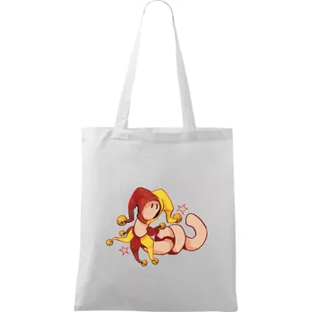 Žížala šaškem (Alexis Citrine) - Taška bavlněná - 42 x 38 cm ( Bílá )