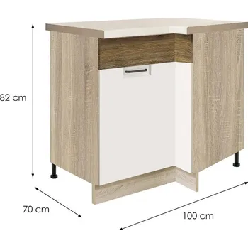 Kuchyňská skříňka Kuchyňská Skříňka Favorit 15D levá Sonoma/White/Ribbeck