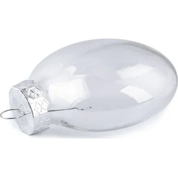 Vánoční dekorace Baňka k dozdobení - srdce, medailon Varianta: 2 transparent medailon, Balení: 2 ks